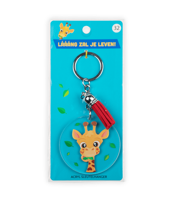 Acryl Sleutelhanger Giraffe van Paper Dreams koop je bij Partywinkel