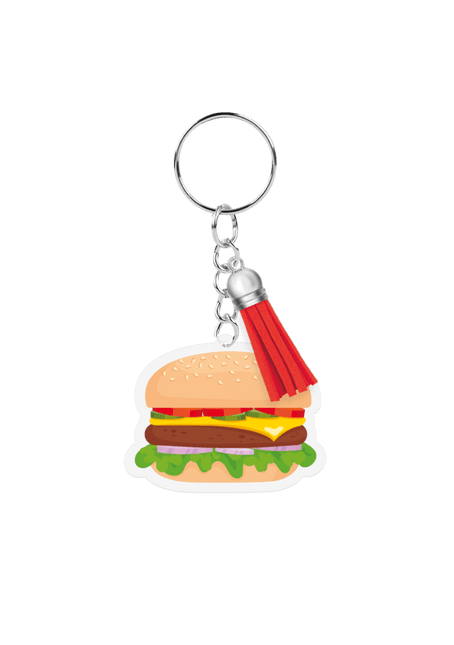 Acryl Sleutelhanger Hamburger van Paper Dreams koop je bij Partywinkel