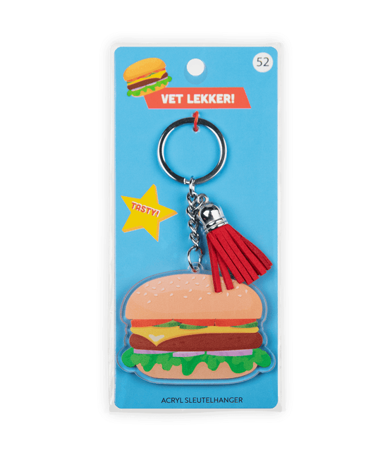 Acryl Sleutelhanger Hamburger van Paper Dreams koop je bij Partywinkel