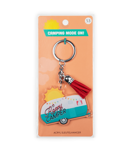 Acryl Sleutelhanger Happy camper van Paper Dreams koop je bij Partywinkel