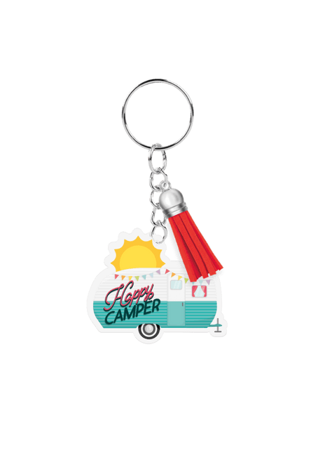 Acryl Sleutelhanger Happy camper van Paper Dreams koop je bij Partywinkel