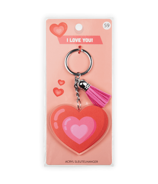 Acryl Sleutelhanger Hartje van Paper Dreams koop je bij Partywinkel
