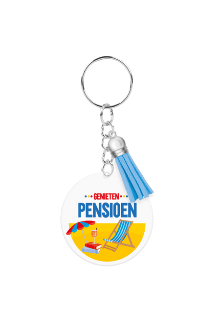 Acryl sleutelhanger Pensioen van Paper Dreams koop je bij Partywinkel