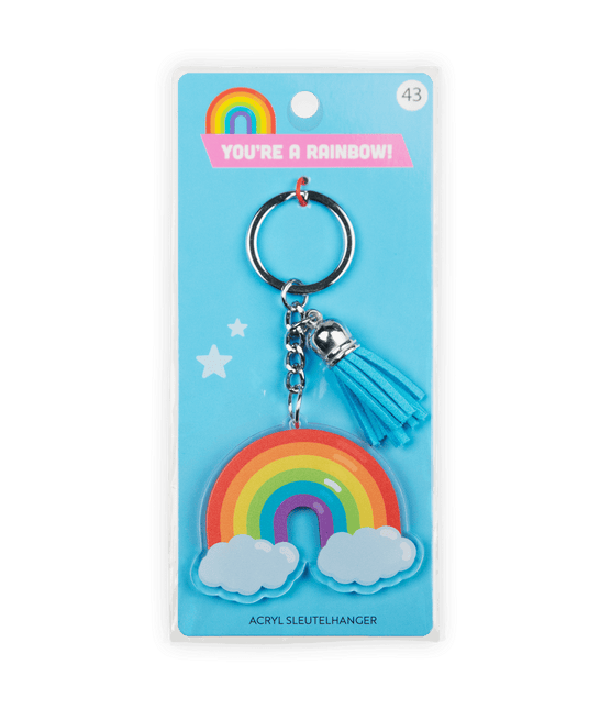 Acryl Sleutelhanger Regenboog van Paper Dreams koop je bij Partywinkel