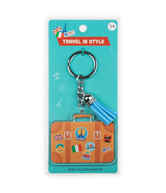Acryl Sleutelhanger Reiskoffer van Paper Dreams koop je bij Partywinkel