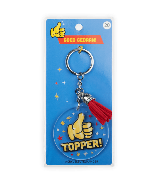 Acryl sleutelhanger Topper van Paper Dreams koop je bij Partywinkel