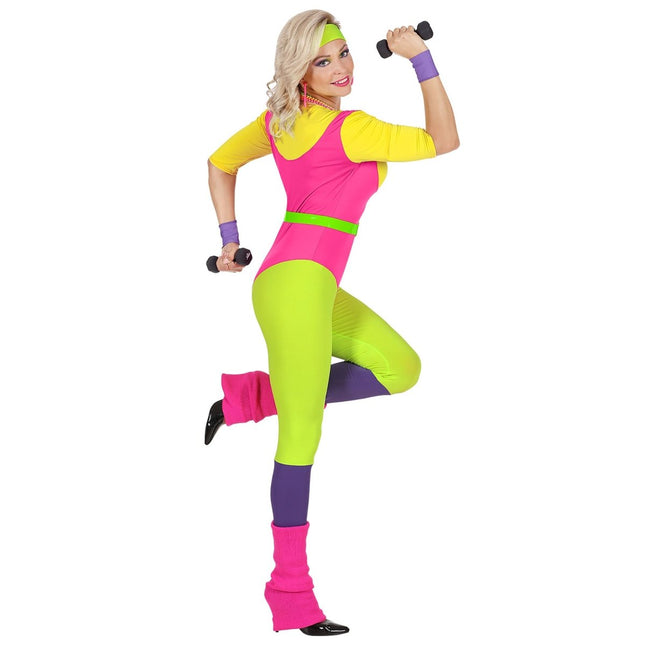 Aerobics Kostuum Gekleurd Dames van Widmann koop je bij Partywinkel