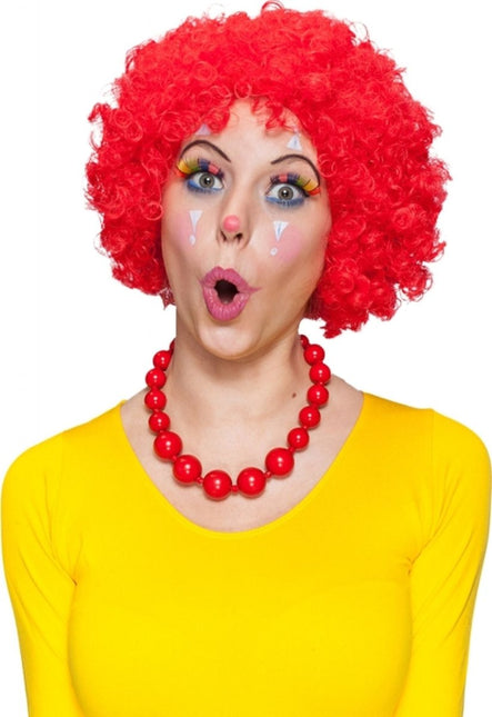 Afro Pruik Rood van Orlob koop je bij Partywinkel