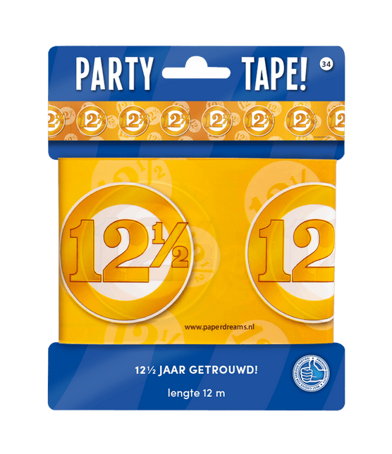 Afzetlint 12,5 Jaar Getrouwd 12m van Paper Dreams koop je bij Partywinkel