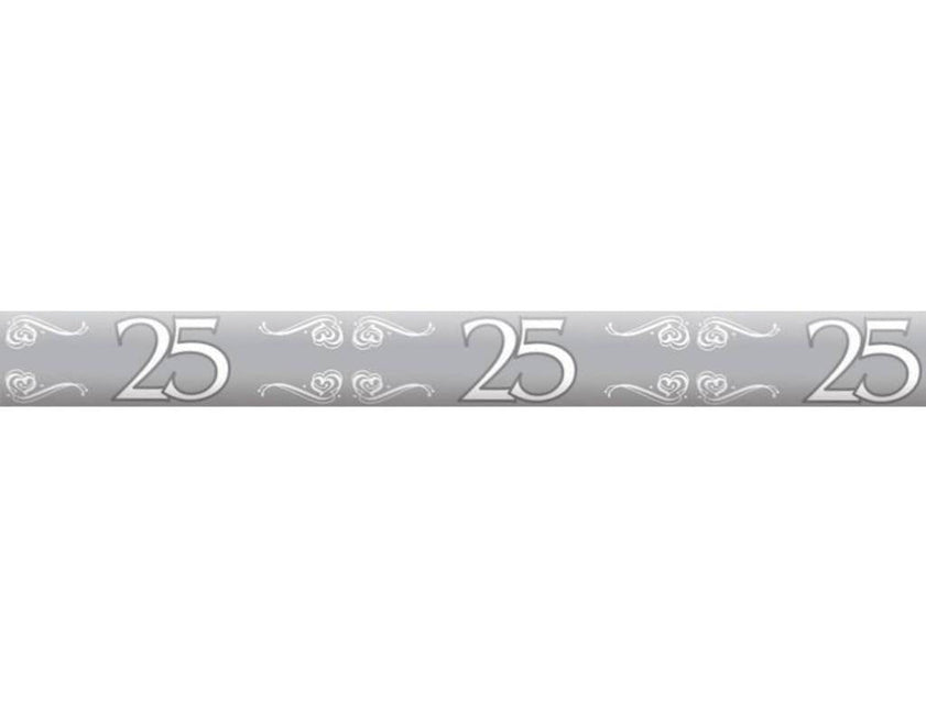 Afzetlint 25 Jaar Zilver 15m van Folat koop je bij Partywinkel