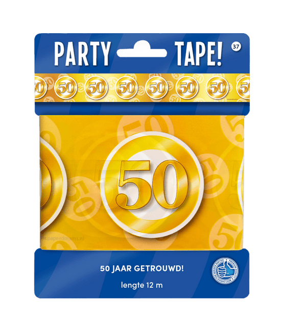 Afzetlint 50 Jaar Getrouwd 12m van Paper Dreams koop je bij Partywinkel