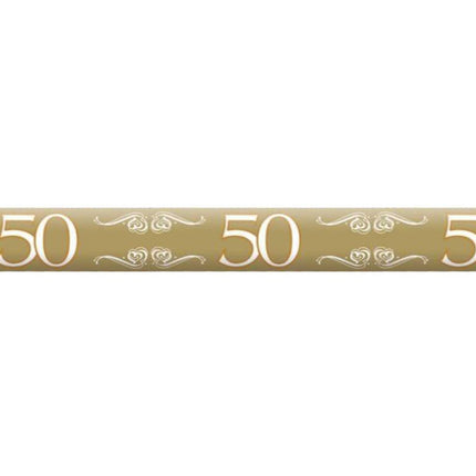 Afzetlint 50 Jaar Goud 15m van Folat koop je bij Partywinkel