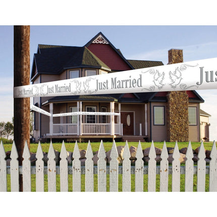 Afzetlint Just Married 15m van Folat koop je bij Partywinkel