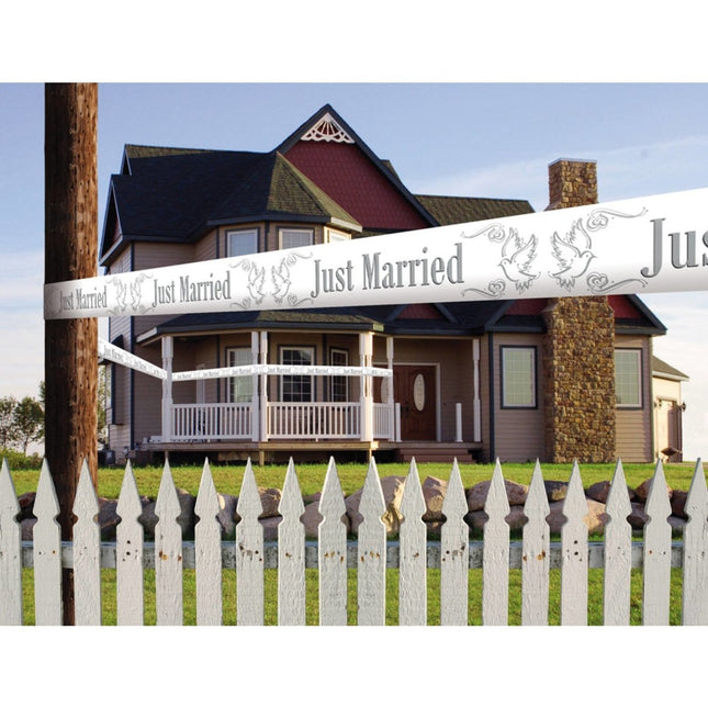 Afzetlint Just Married 15m van Folat koop je bij Partywinkel