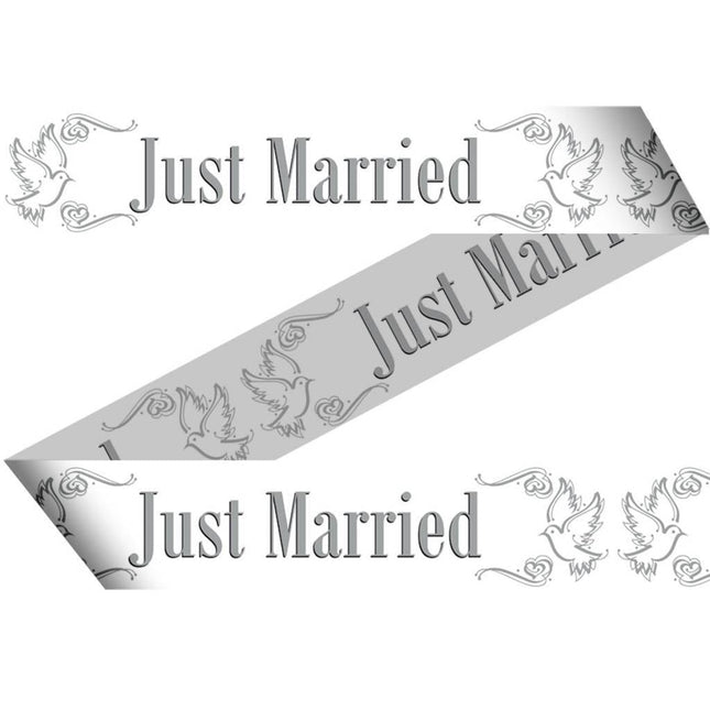 Afzetlint Just Married 15m van Folat koop je bij Partywinkel