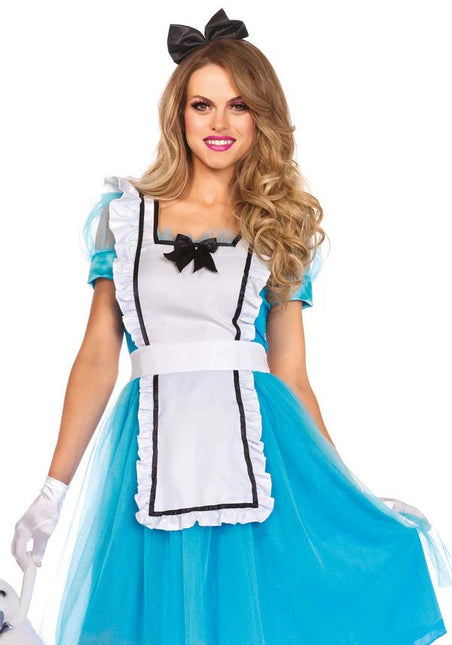 Alice In Wonderland Jurk Blauw Dames Leg Avenue van Leg Avenue koop je bij Partywinkel