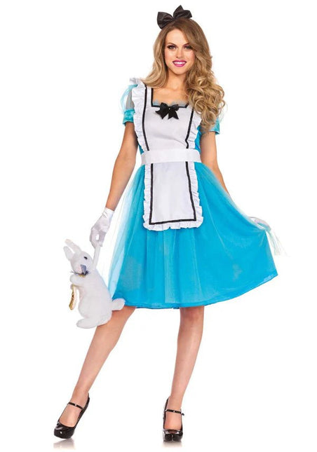 Alice In Wonderland Jurk Blauw Dames Leg Avenue van Leg Avenue koop je bij Partywinkel