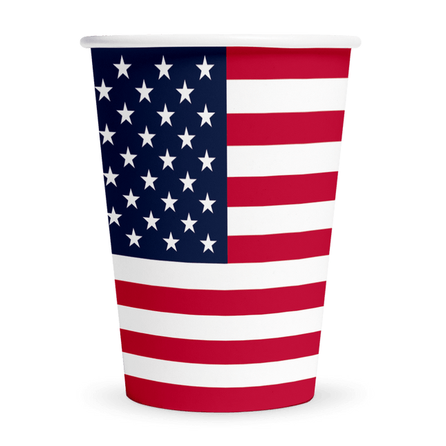Amerika Bekers 210ml 8st van WeFiesta koop je bij Partywinkel
