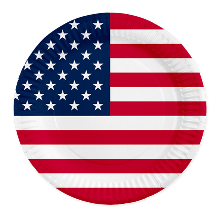 Amerika Borden 23cm 8st van WeFiesta koop je bij Partywinkel