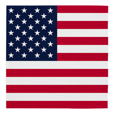 Amerika Servetten 3 Laags 33cm 20st van WeFiesta koop je bij Partywinkel