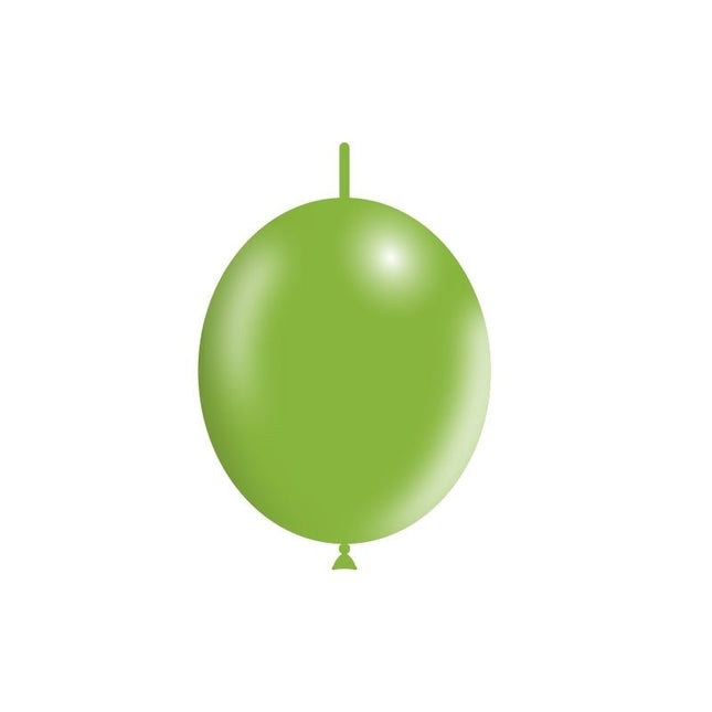 Appelgroene Knoopballonnen 30cm 50st van Balloonia koop je bij Partywinkel