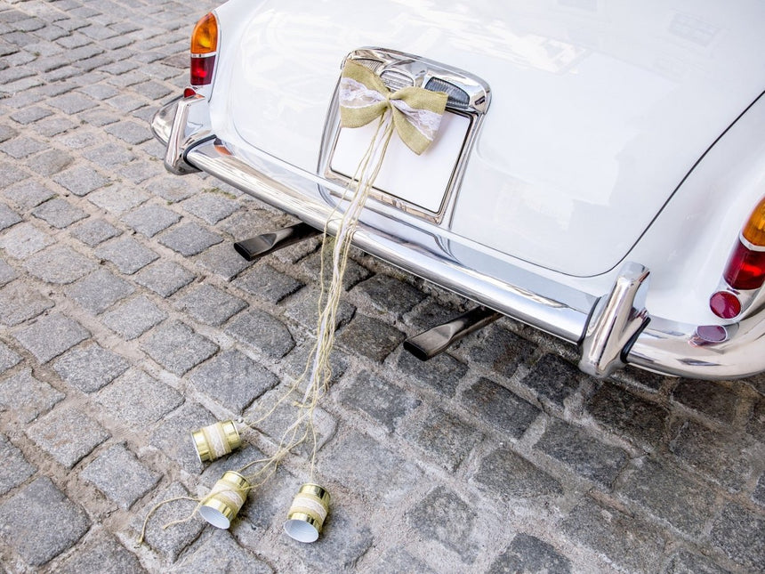 Auto Decoratie Set Bruiloft Strikjes van Partydeco koop je bij Partywinkel