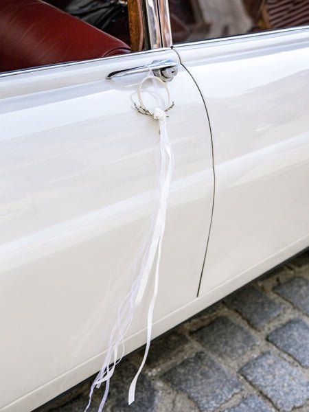 Autodecoratie Bruiloft Wit van Partydeco koop je bij Partywinkel