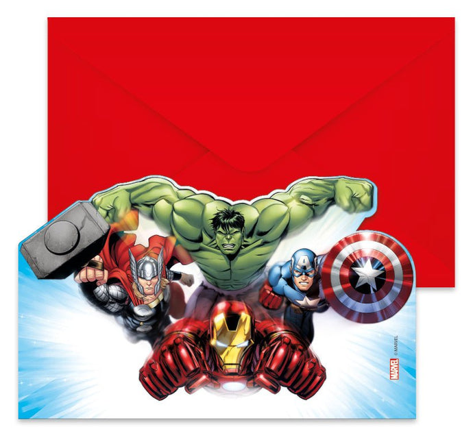 Avengers Infinity Stones Uitnodigingen 6st van Procos koop je bij Partywinkel