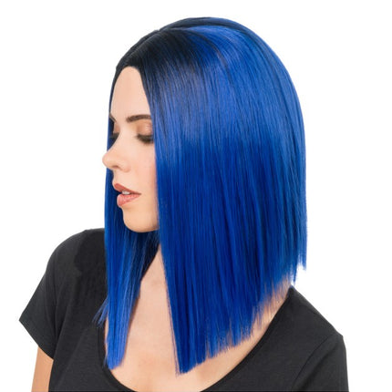 Aya Wig, Blue-Black, 40 cm