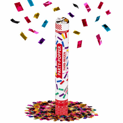 Metallic Colored Confetti Cannon, 40 cm