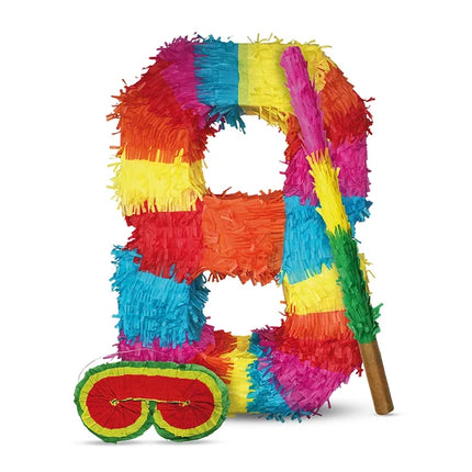 Number 8 Piñata Set, 3-Piece, 45 cm