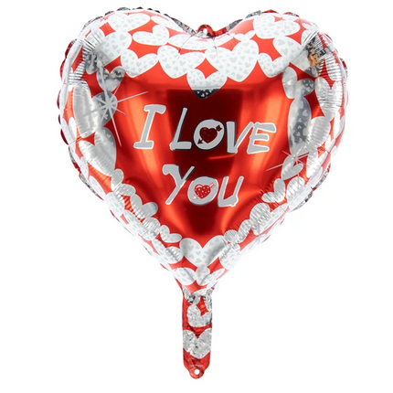 "I Love You" Helium Heart Balloon (Empty), 45 cm