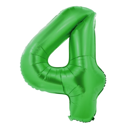 4-Year-Old Number Balloon, Green, 1 m