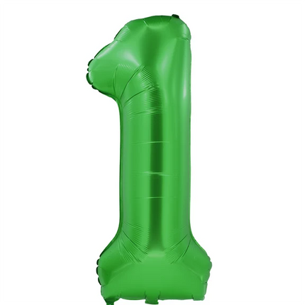 1-Year-Old Number Balloon, Green, 1 m