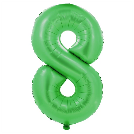 8th Grade Number Balloon, Green, 1 m