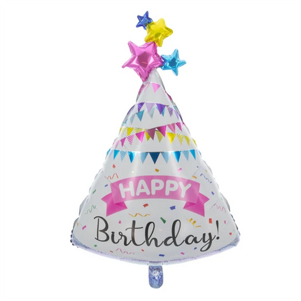 Happy Birthday Helium Balloon Party Hat (Empty) 84 cm