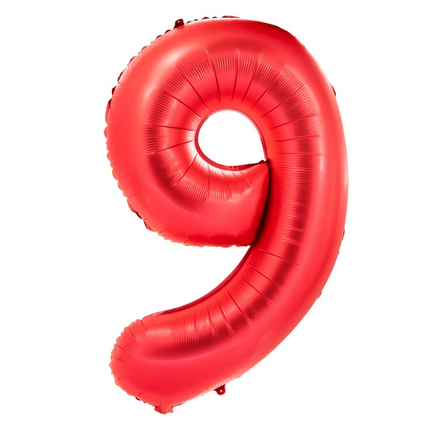 9th Grade Number Balloon, Red, 1 m