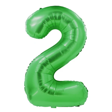 2-Year-Old Number Balloon, Green, 1 m