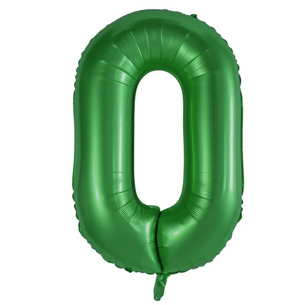 0 Number Balloon, Green, 1 m