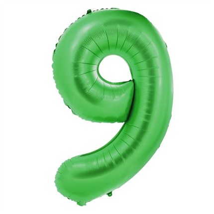 9th Grade Number Balloon, Green, 1m