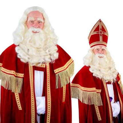 Sinterklaas Fake Beard Blond Long