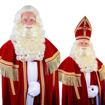 Sinterklaas Fake Beard White Long