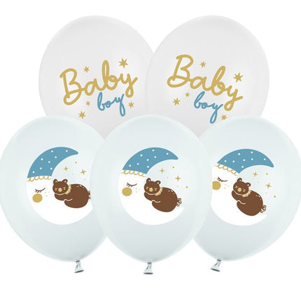 Baby Ballonnen Blauw 30cm 6st van Partydeco koop je bij Partywinkel