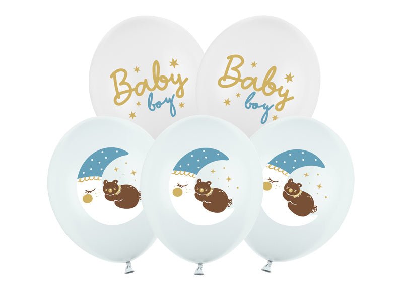 Baby Ballonnen Blauw 30cm 6st van Partydeco koop je bij Partywinkel