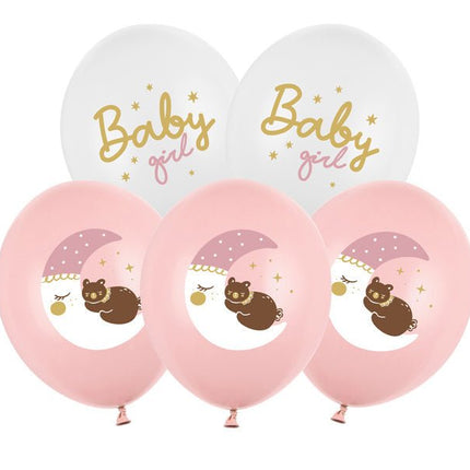 Baby Ballonnen Roze 30cm 6st van Partydeco koop je bij Partywinkel
