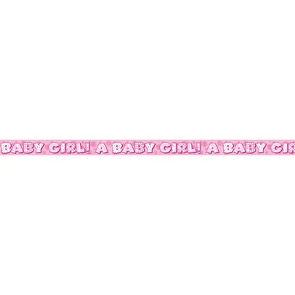 Baby Banner Roze 3,65m van Unique koop je bij Partywinkel