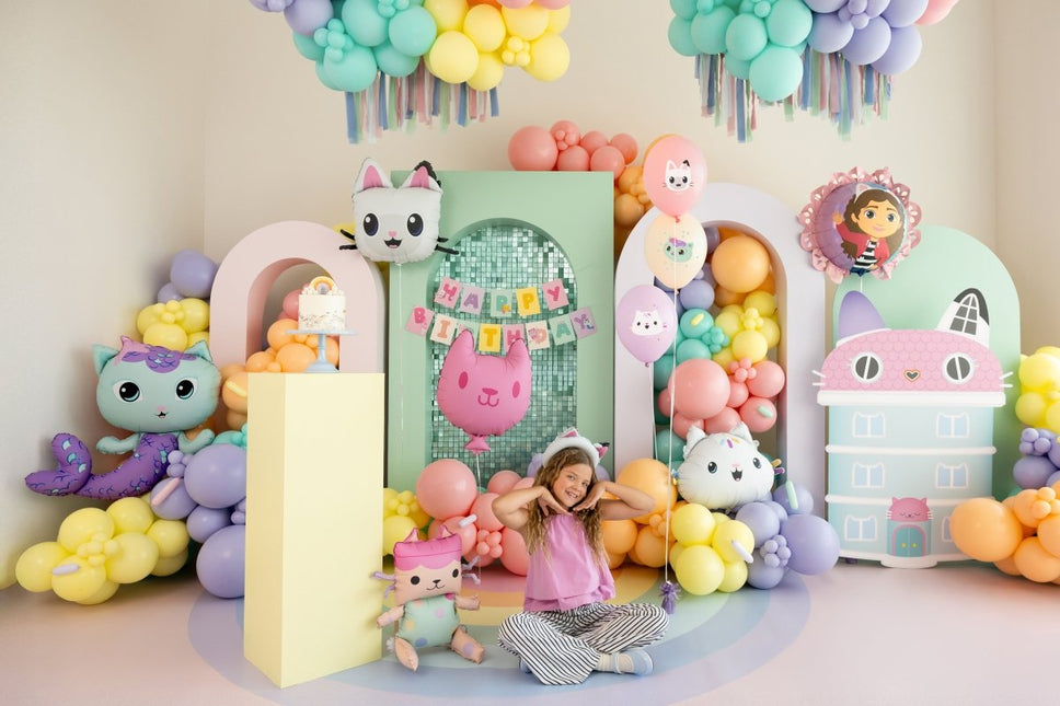 Baby Box & Kat folieballonnen, 43x46 cm en 35x37 cm van Partydeco koop je bij Partywinkel
