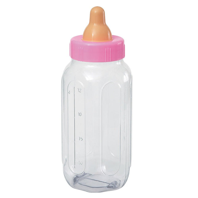 Baby Fles Roze 28cm van Unique koop je bij Partywinkel
