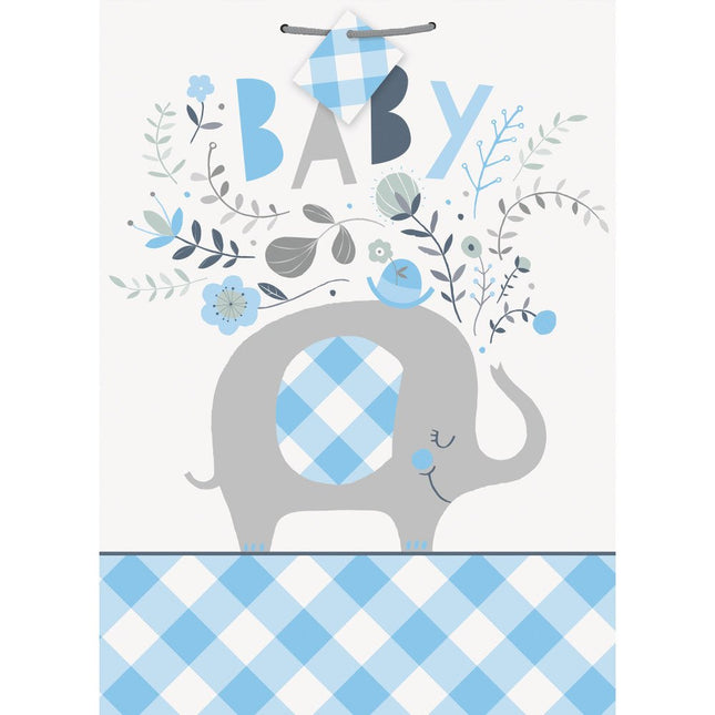 Baby Olifant Geschenktas Blauw van Unique koop je bij Partywinkel