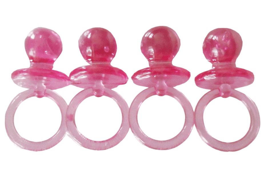 Baby Speentjes Kristal Roze 4st van Unique koop je bij Partywinkel